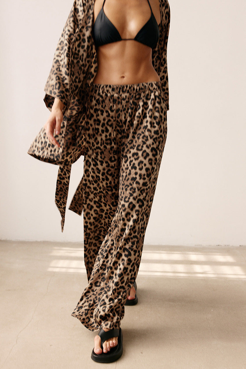 Women's Leopard Print Loose And Breathable Pajama Set