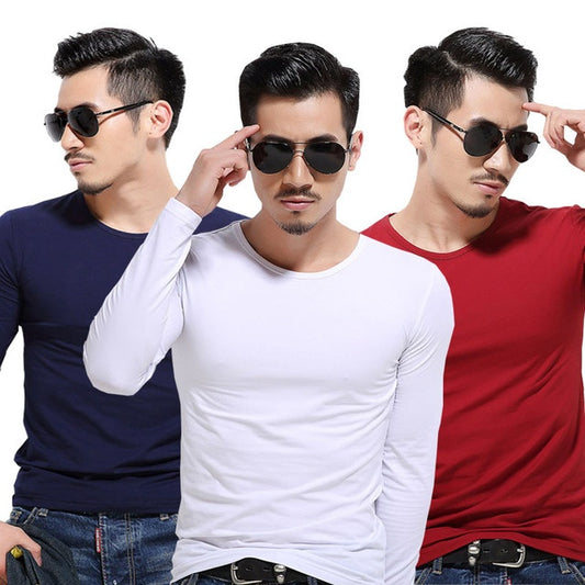 Trendy men's bottoming shirt