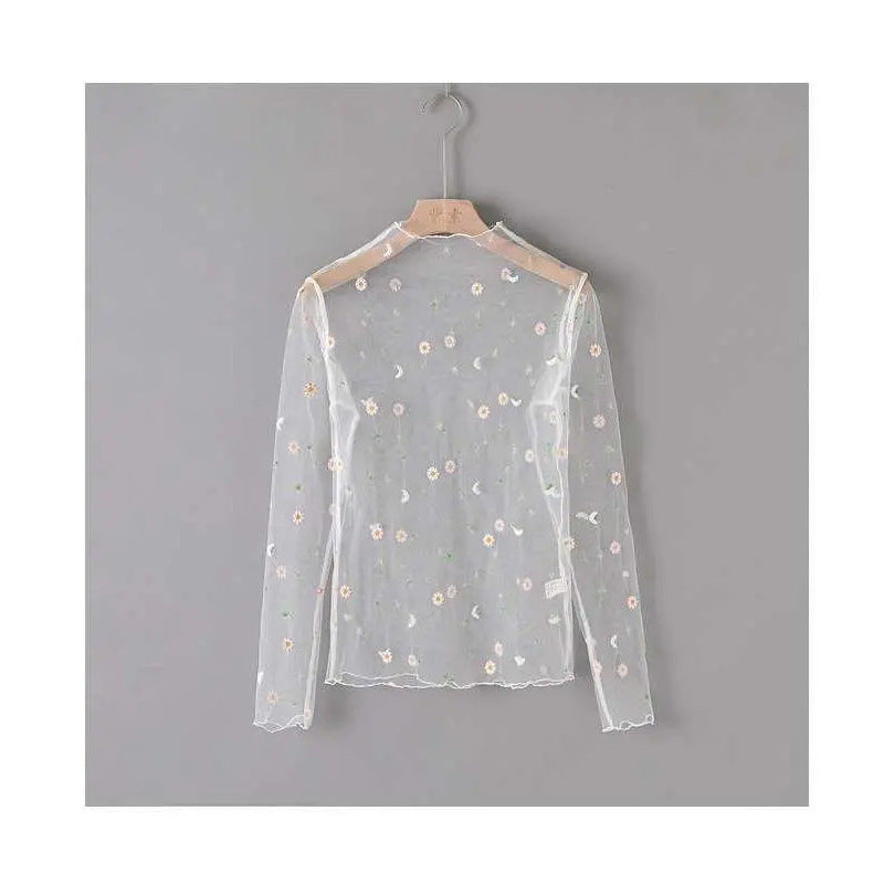 Long Sleeved Embroidered Women's Blouse