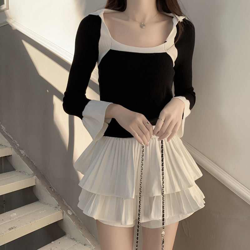 Fashion Ballet Style Pleated Tiered Skirt Women