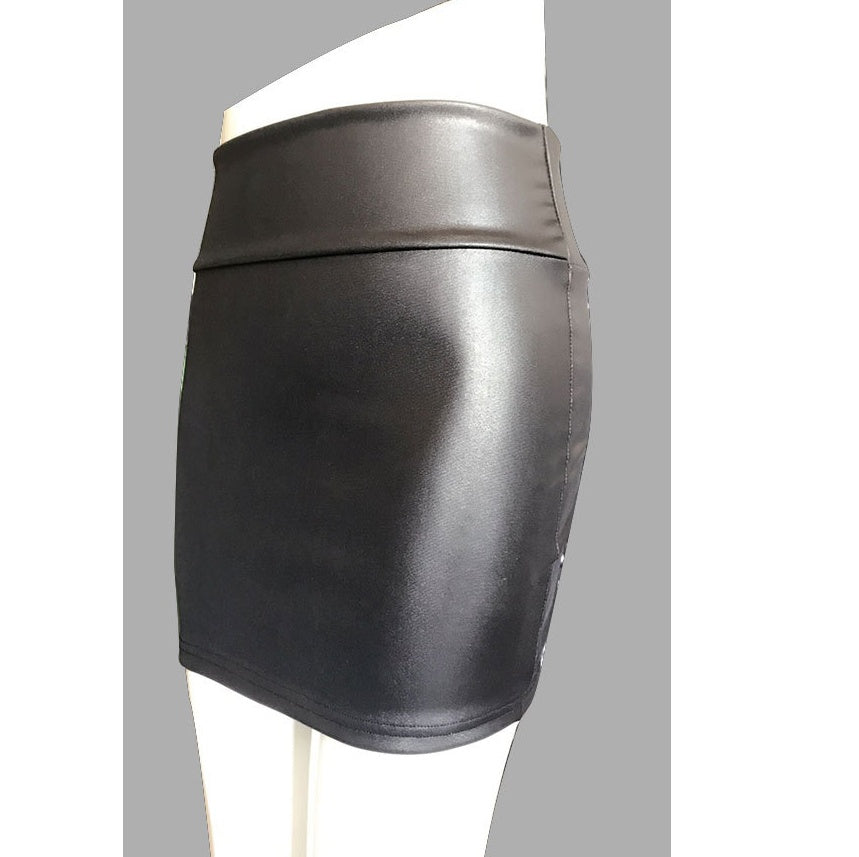 Explosion models high waist bag hip half-length leather skirt with zipper imitation leather skirt large size women's clothing