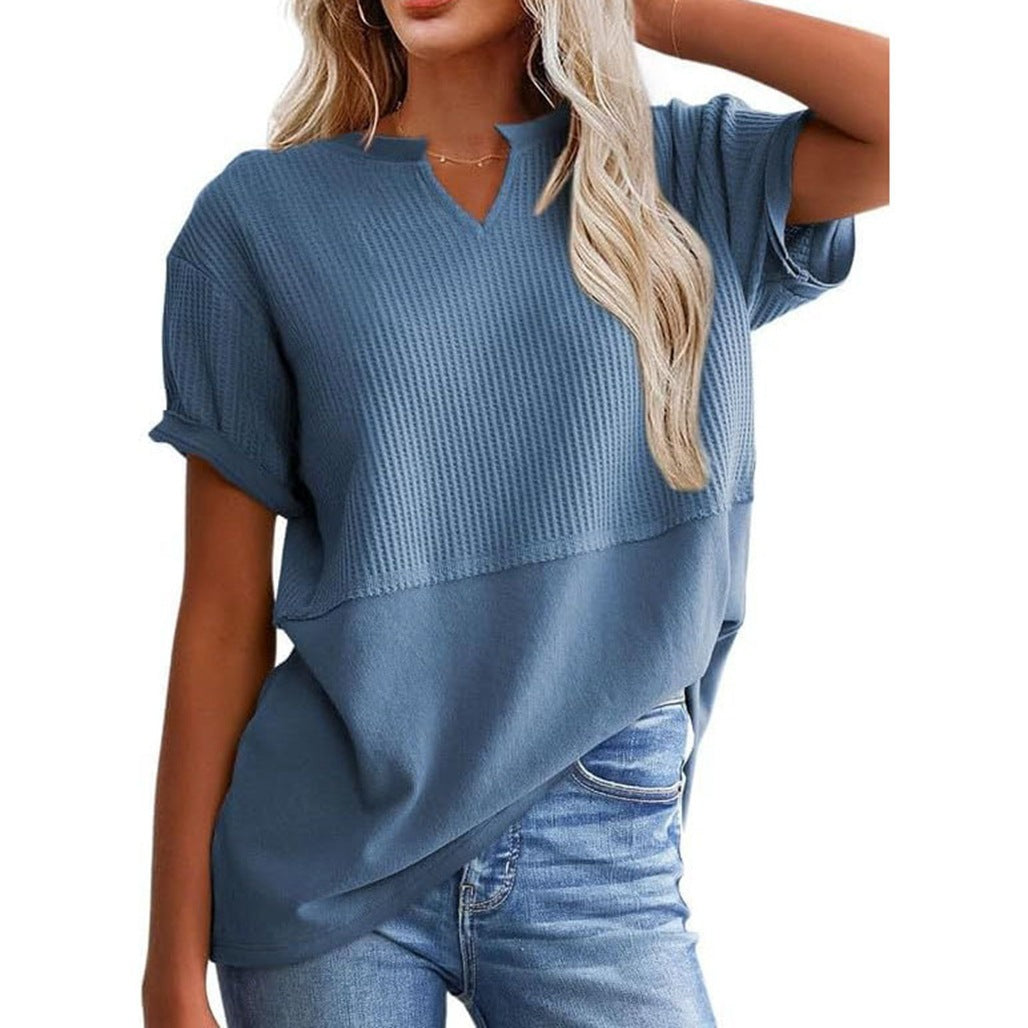 Women's Casual Knitted Short-sleeved Shirt