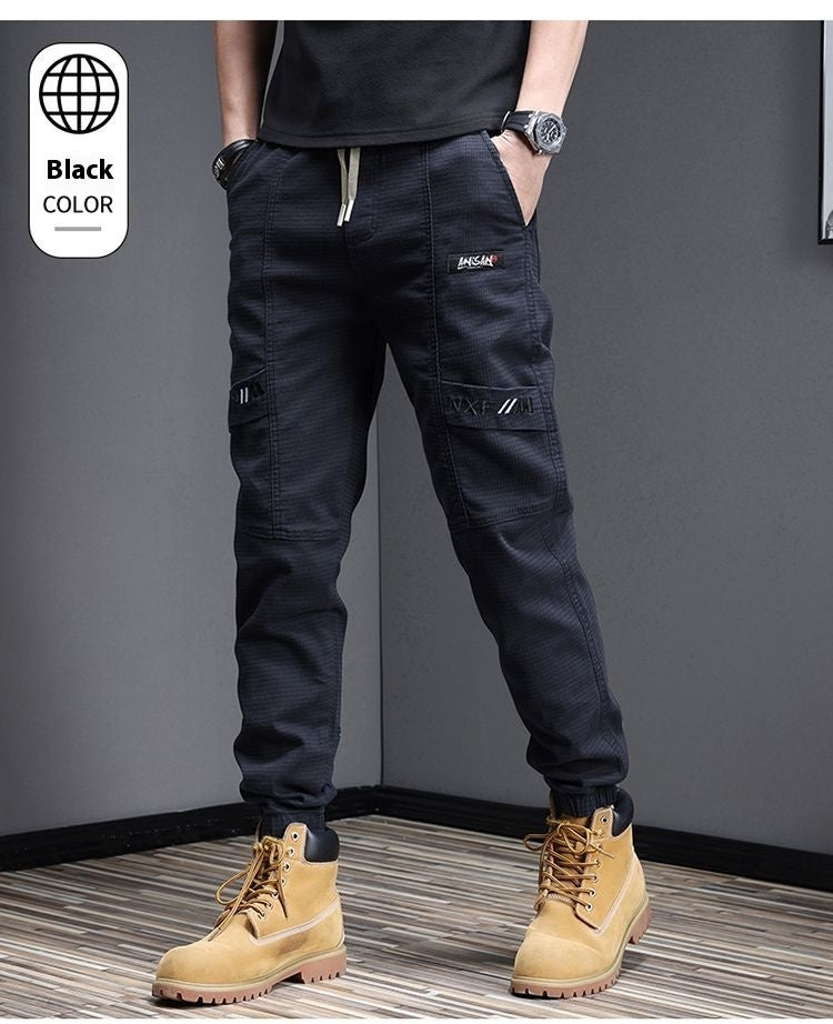 Men's Washed Stretch Casual Trousers