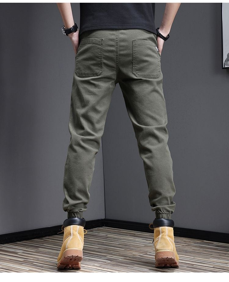 Men's Washed Stretch Casual Trousers