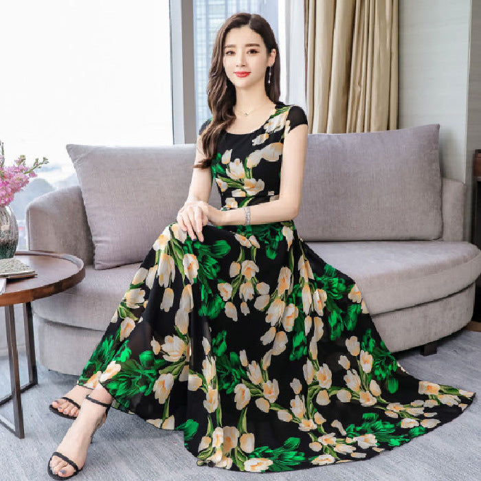 Fashionable Temperament Big Skirt Bohemian Long Dress