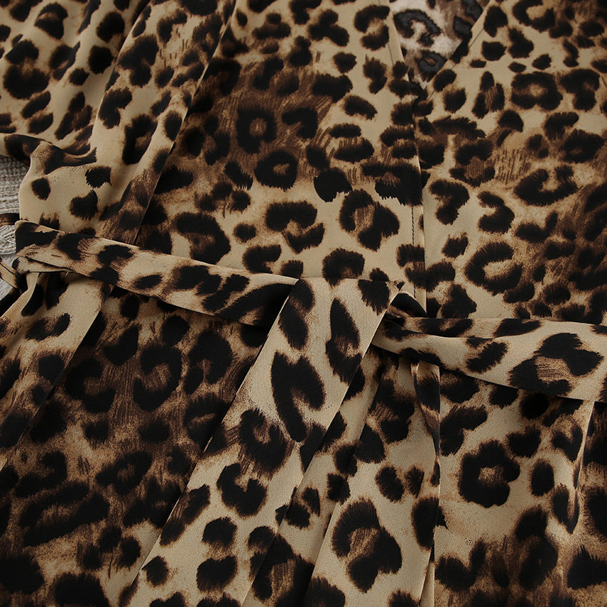 Women's Leopard Print Loose And Breathable Pajama Set