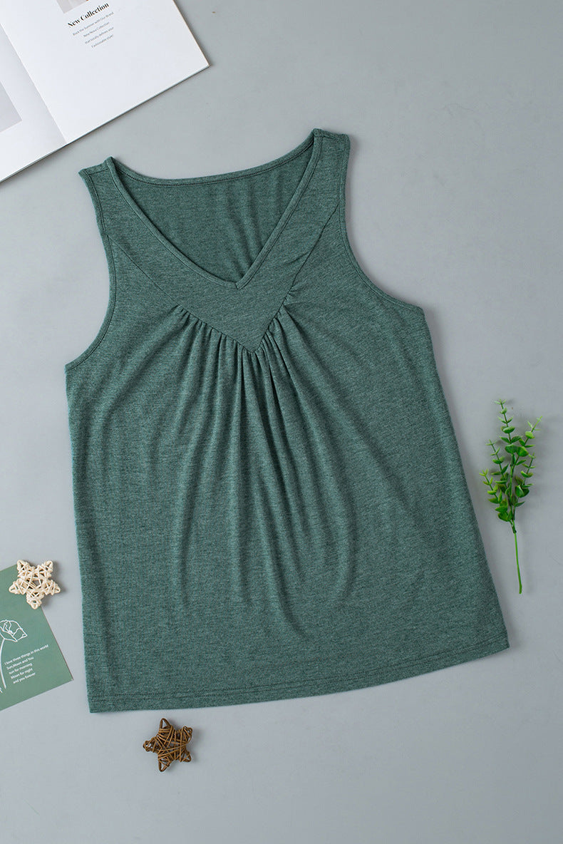 Pure Color Minimal Versatile Sleeveless Top For Women