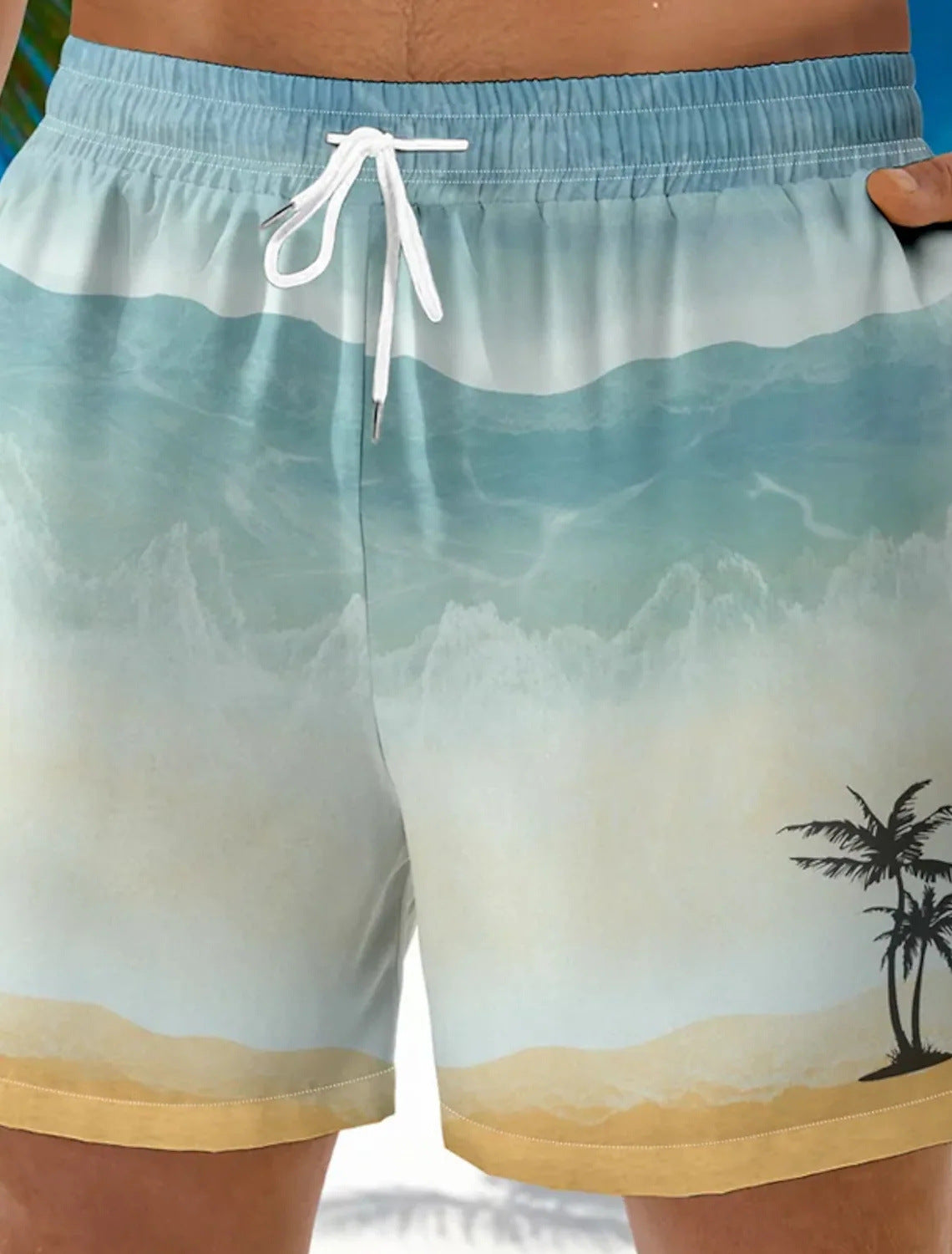 Men Swimming Beach 3D Printed Casual Holiday Bohemian Shorts