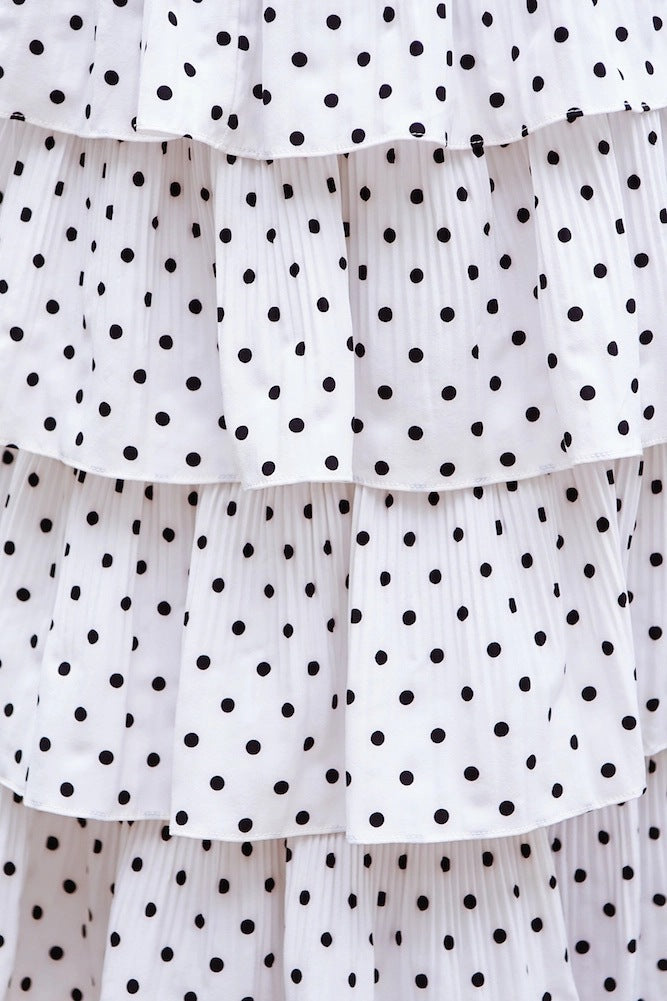 Polka Dot Folded Cake Skirt