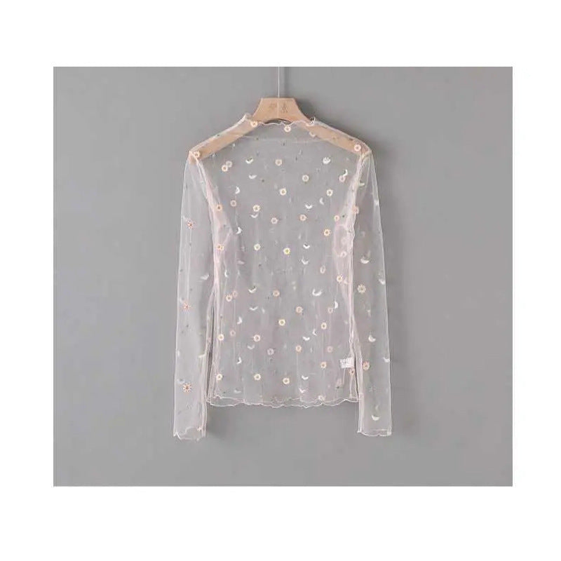 Long Sleeved Embroidered Women's Blouse