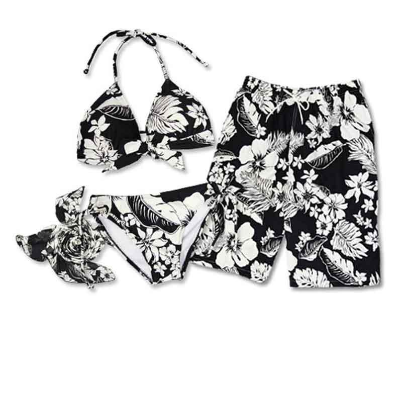 Wholesale explosion, black and white couples, three sets of split bikini wrap, hot springs swimming women's clothing