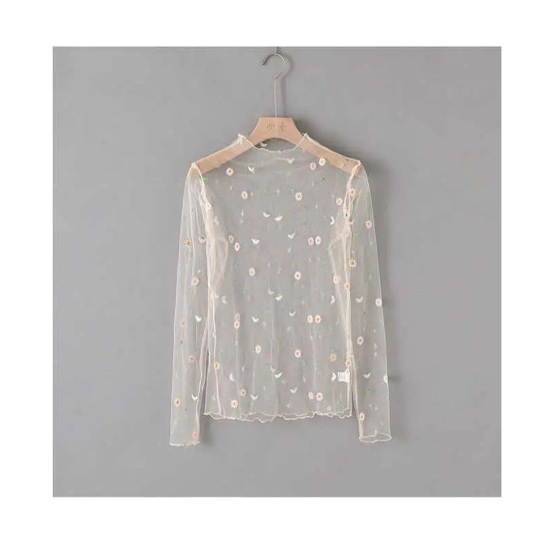 Long Sleeved Embroidered Women's Blouse