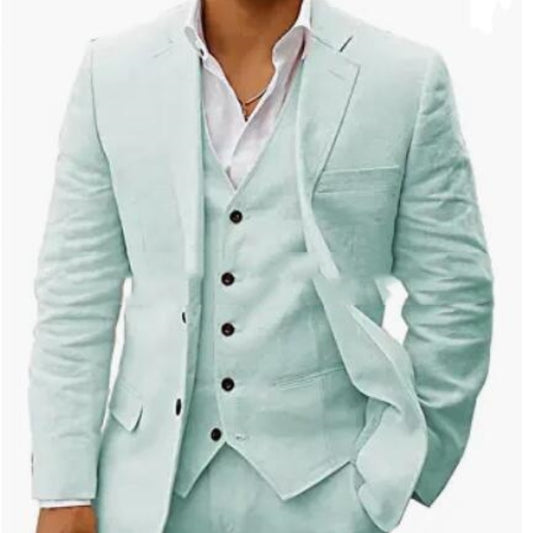 Linen Business Casual Suit Men's Six-piece Set Suit