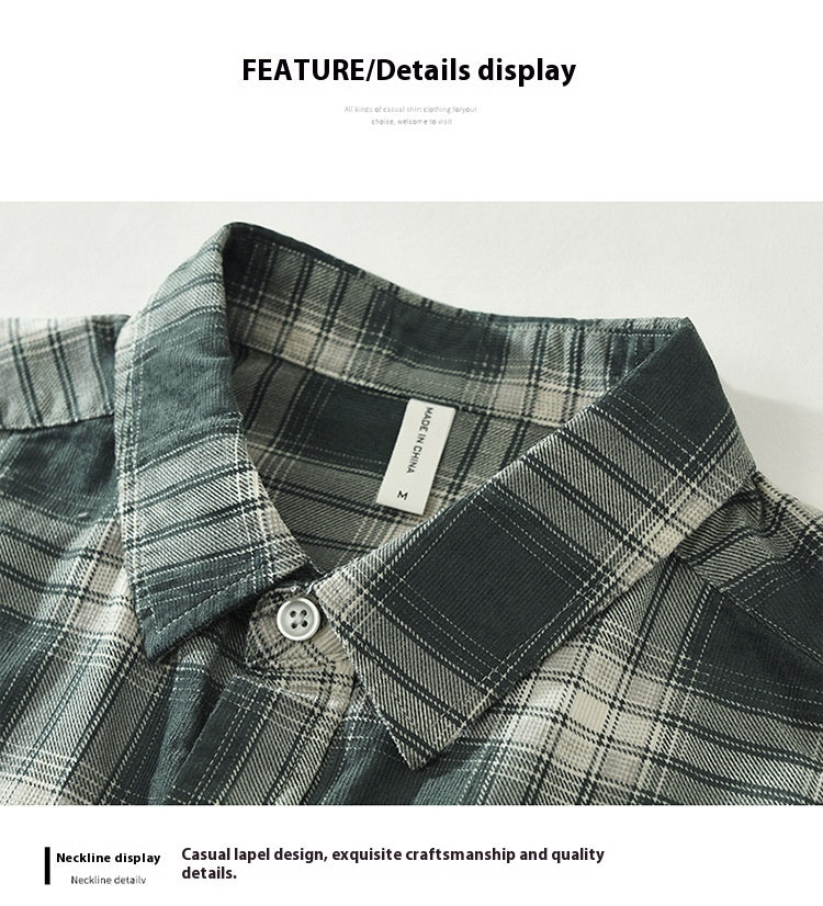 Artistic All-match Loose Comfortable Casual Plaid Long Sleeve Shirt