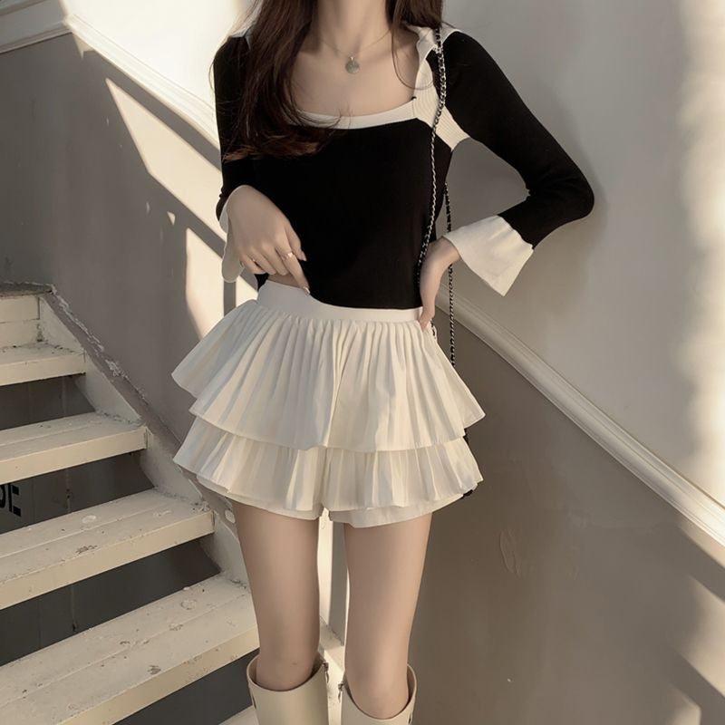 Fashion Ballet Style Pleated Tiered Skirt Women