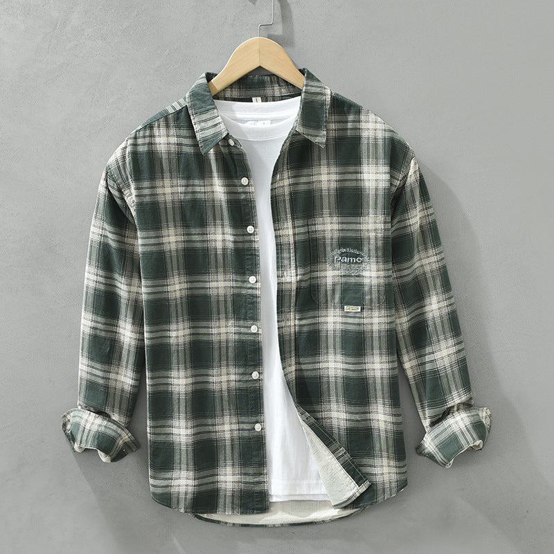 Artistic All-match Loose Comfortable Casual Plaid Long Sleeve Shirt