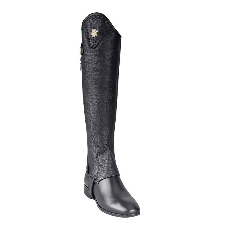 Cowhide Equestrian Chaps High Quality Thick Cowhide Double Zipper Riding Leg Guard Boots