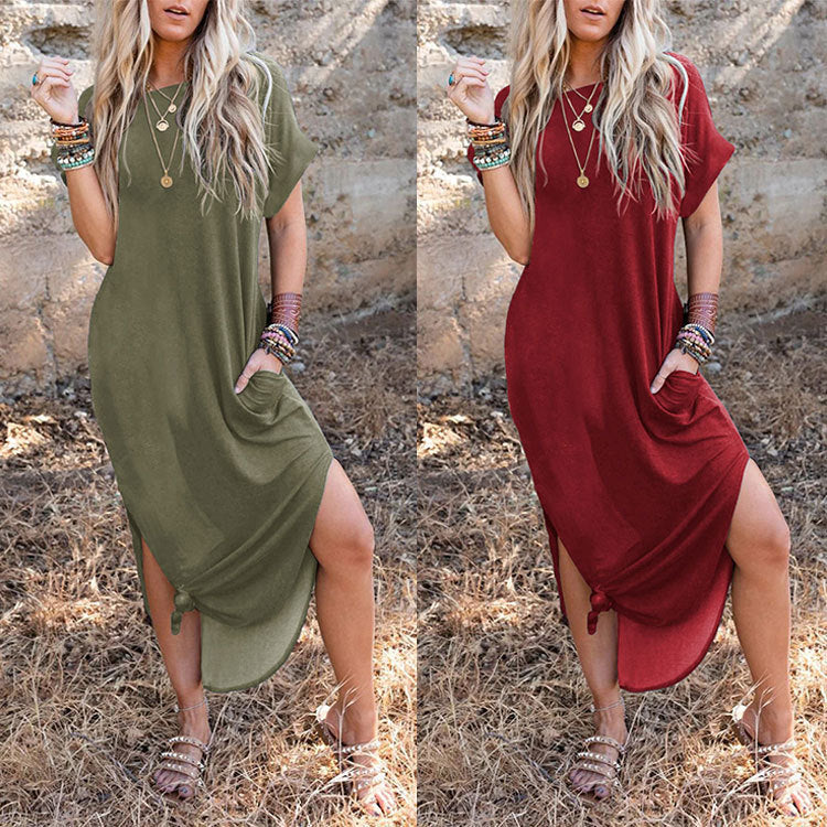 Short Sleeve Dress Loose Plus Size Casual Women