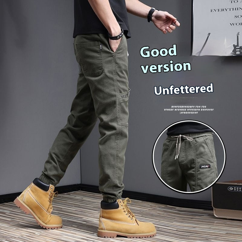 Men's Washed Stretch Casual Trousers