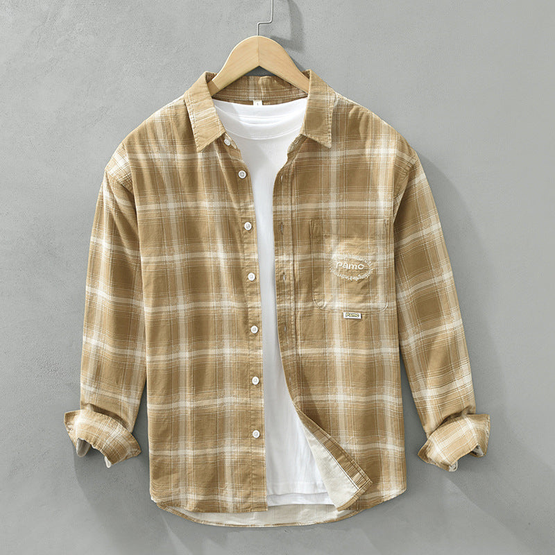 Artistic All-match Loose Comfortable Casual Plaid Long Sleeve Shirt