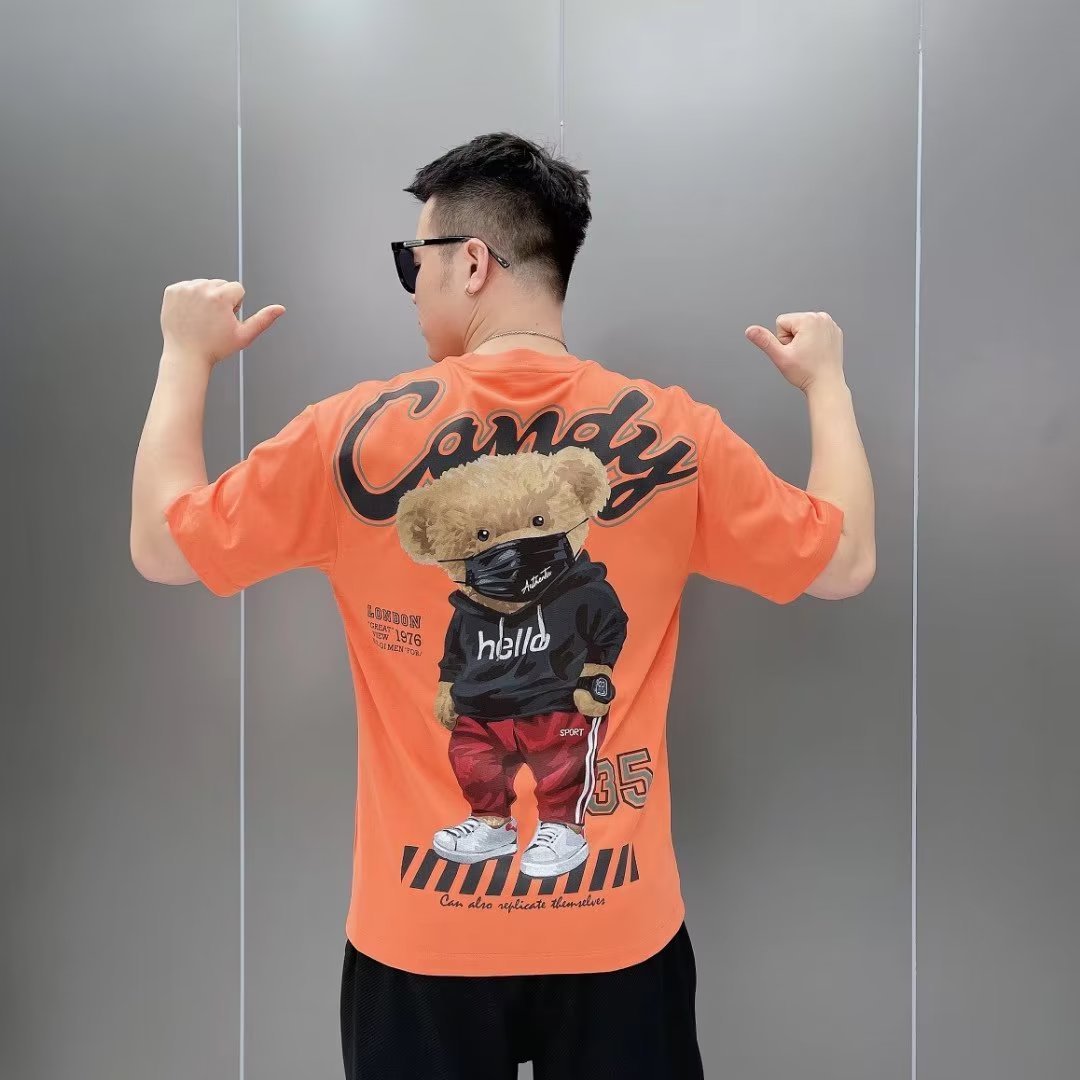 Men's Casual Cartoon Printed Short Sleeves