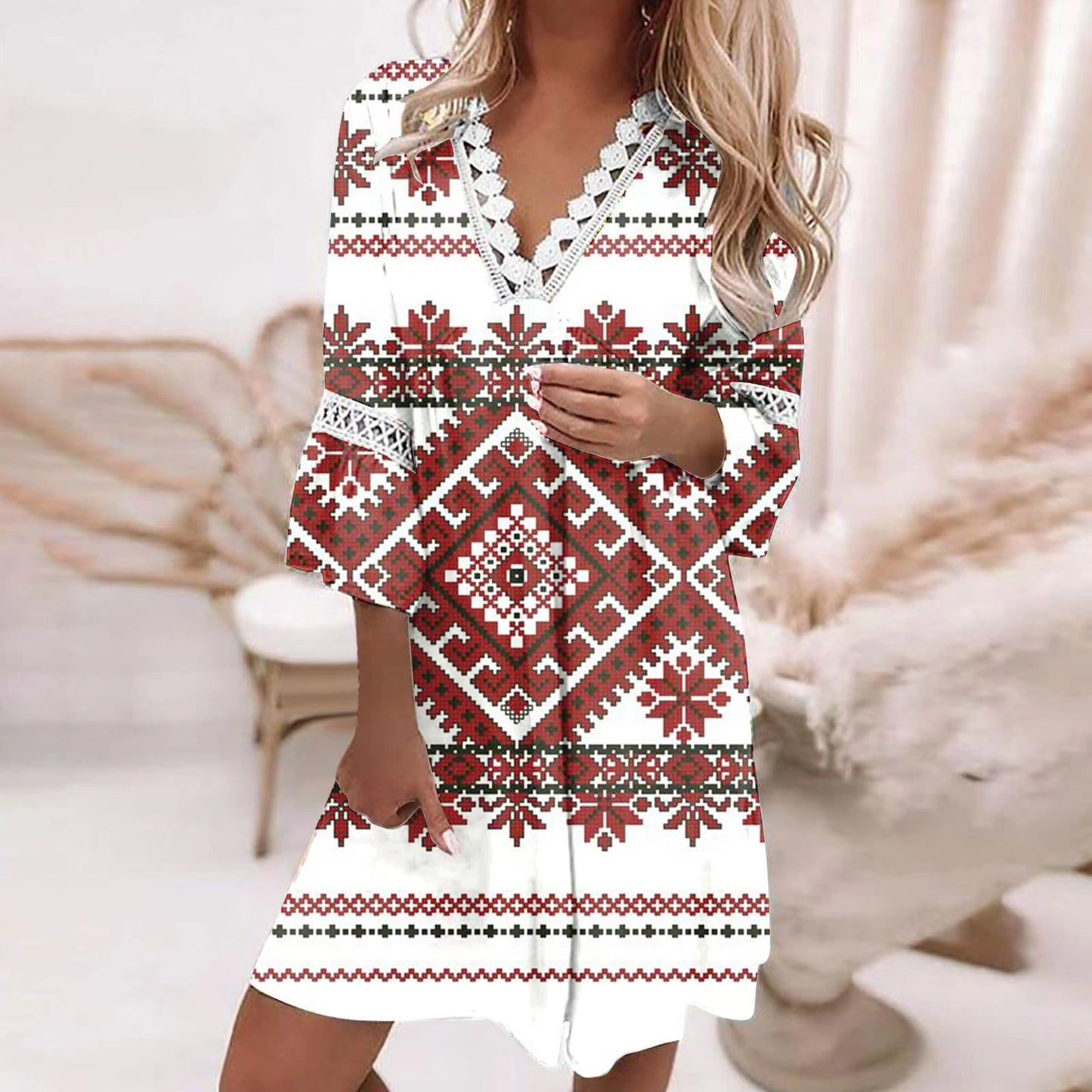 Bohemian Casual Vacation Style Dress