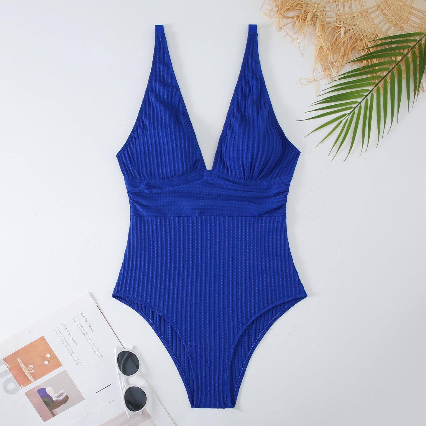 Women's One-piece Solid Color Lace-up Slim Fit One Piece Swimsuit