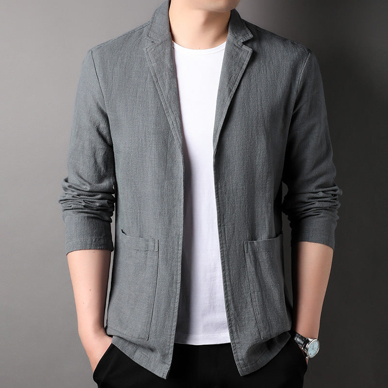 Men's Linen Suit Jacket Casual Fashion