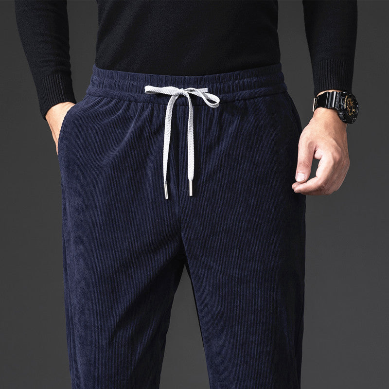 Corduroy Casual Pants Men's Loose, Comfortable, Soft And Breathable Youth Straight-leg Pants