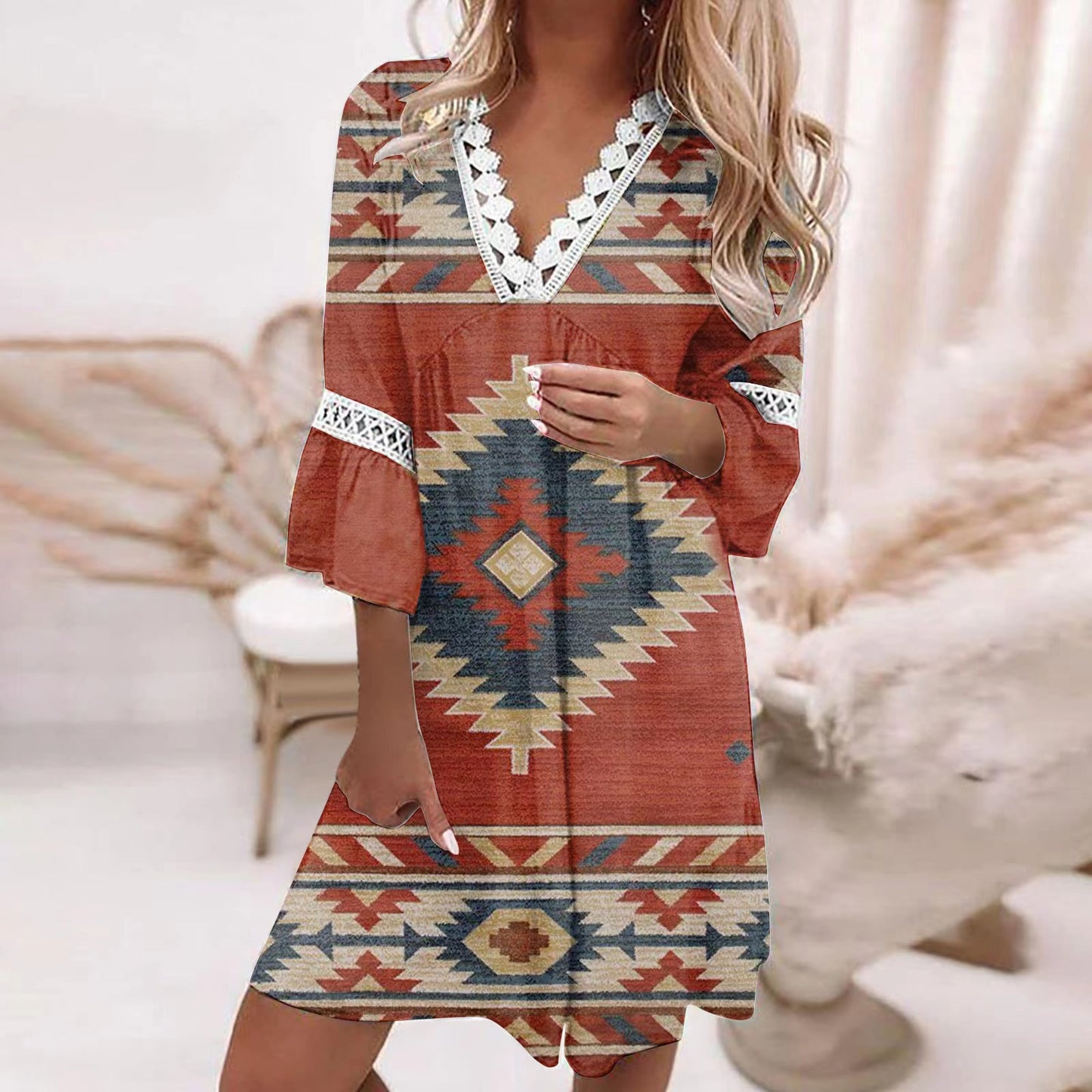 Bohemian Casual Vacation Style Dress