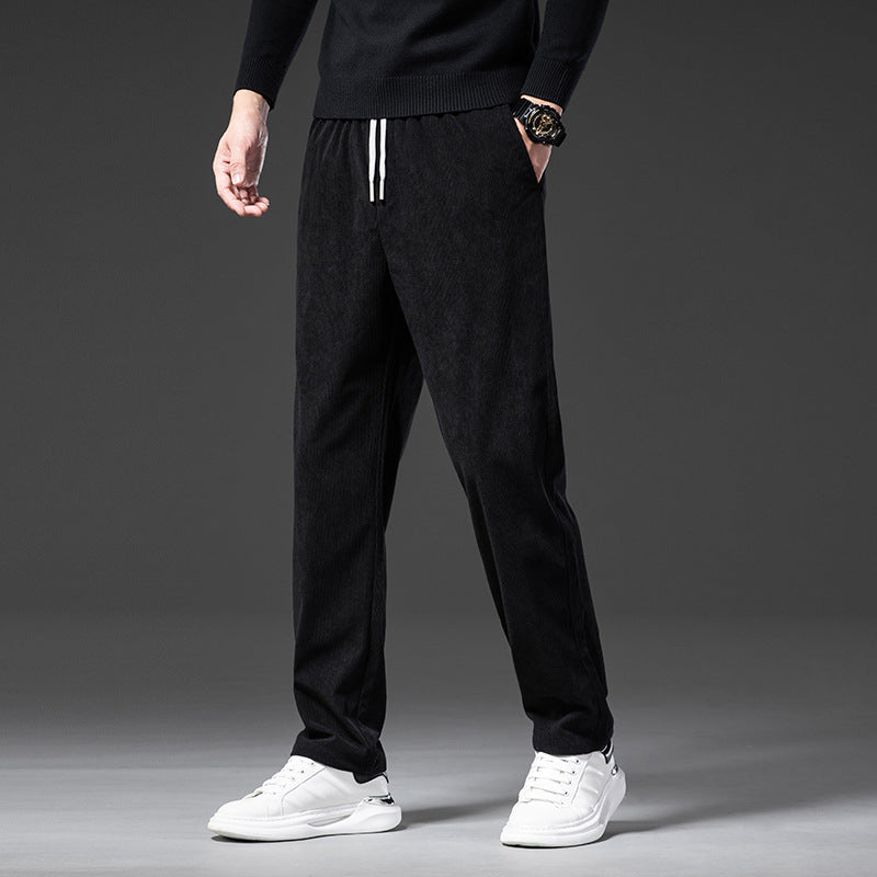 Corduroy Casual Pants Men's Loose, Comfortable, Soft And Breathable Youth Straight-leg Pants