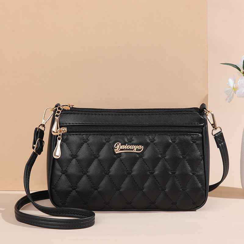 Simple Fashion Solid Color Embroidered Chanel's Style Crossbody Bag