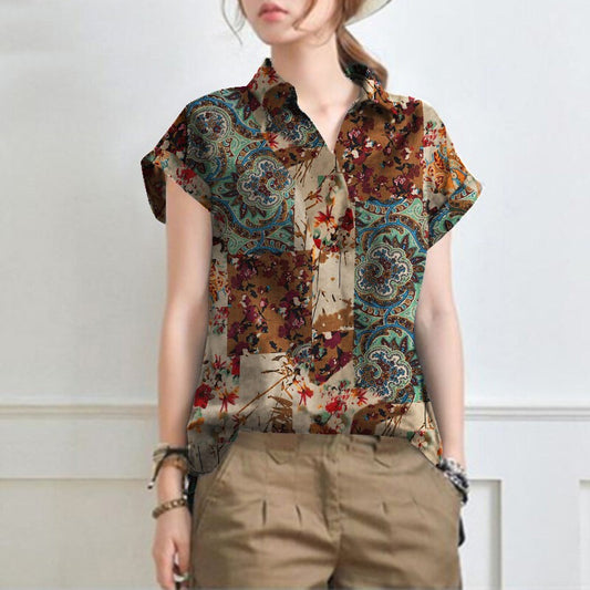 Women's Printed Short Sleeve Casual Fashion