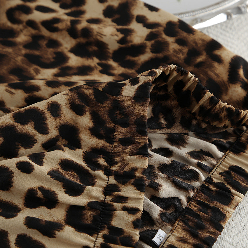 Women's Leopard Print Loose And Breathable Pajama Set