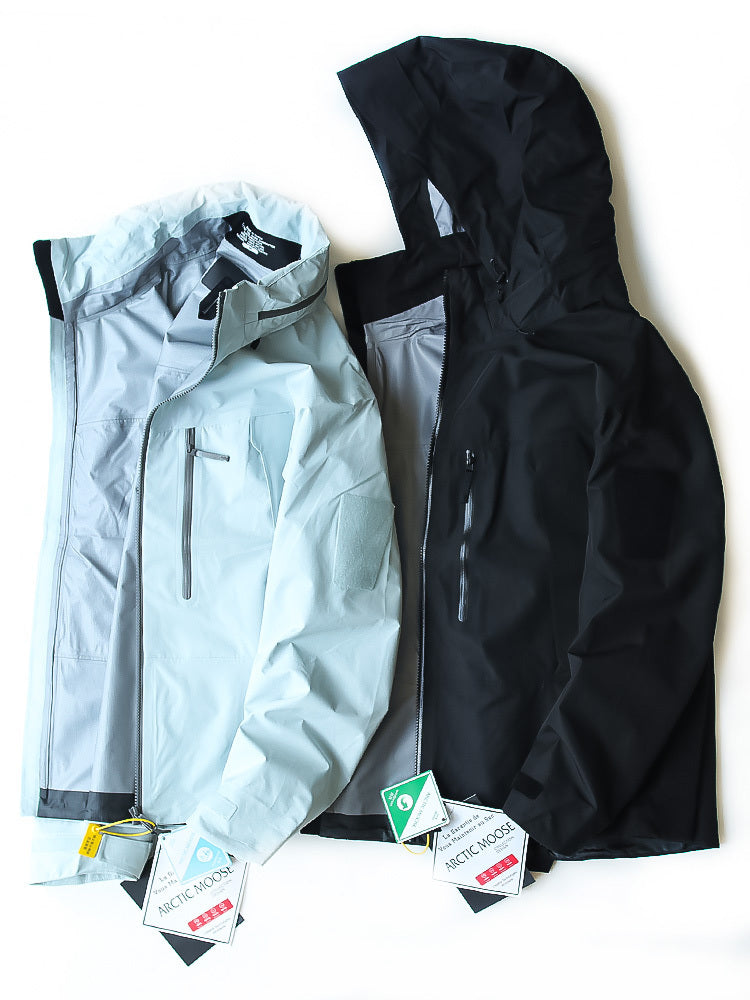 Multi-bag Hidden Cap Hard Shell Shell Jacket