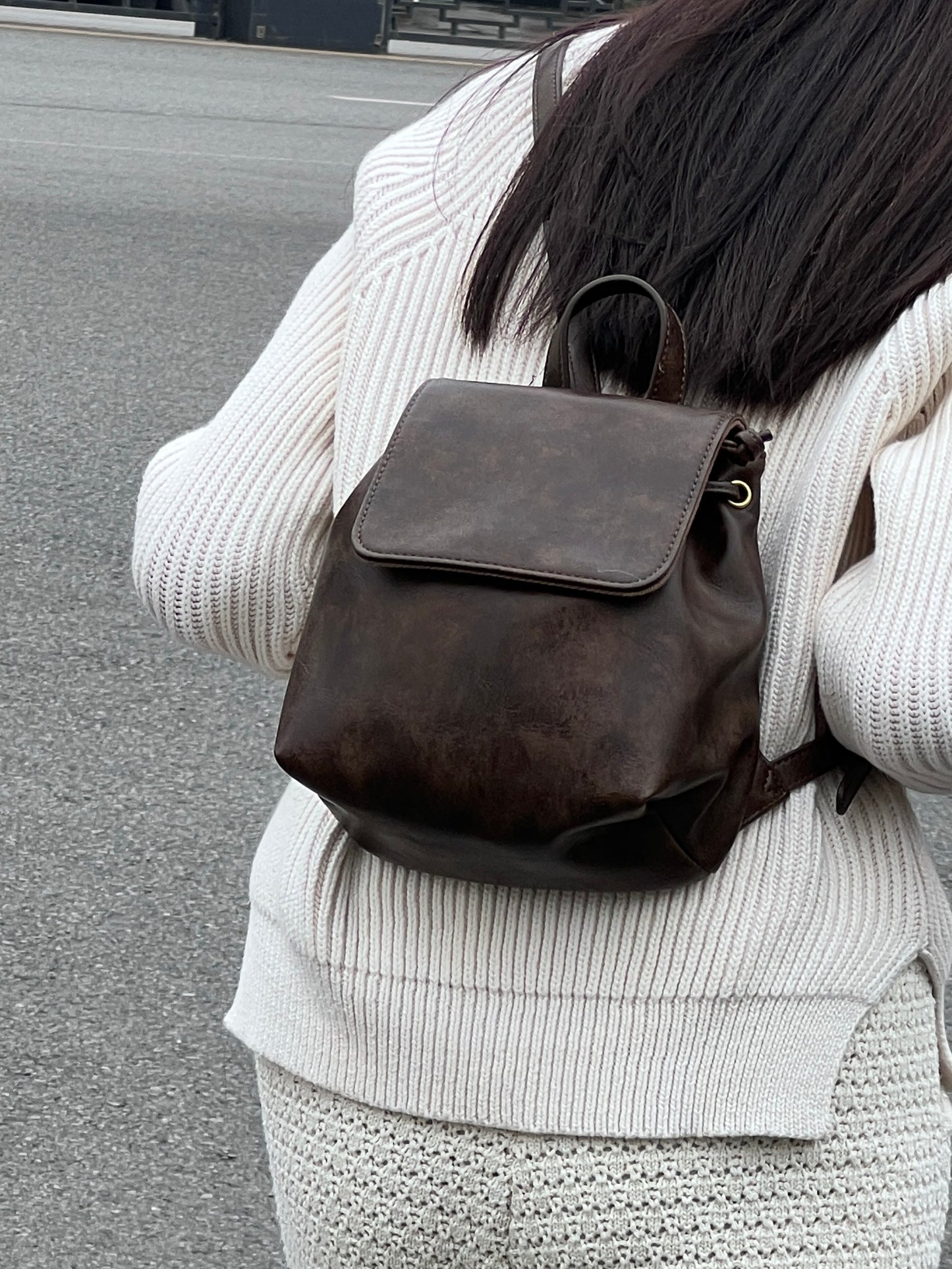 Retro American Brown Backpack New