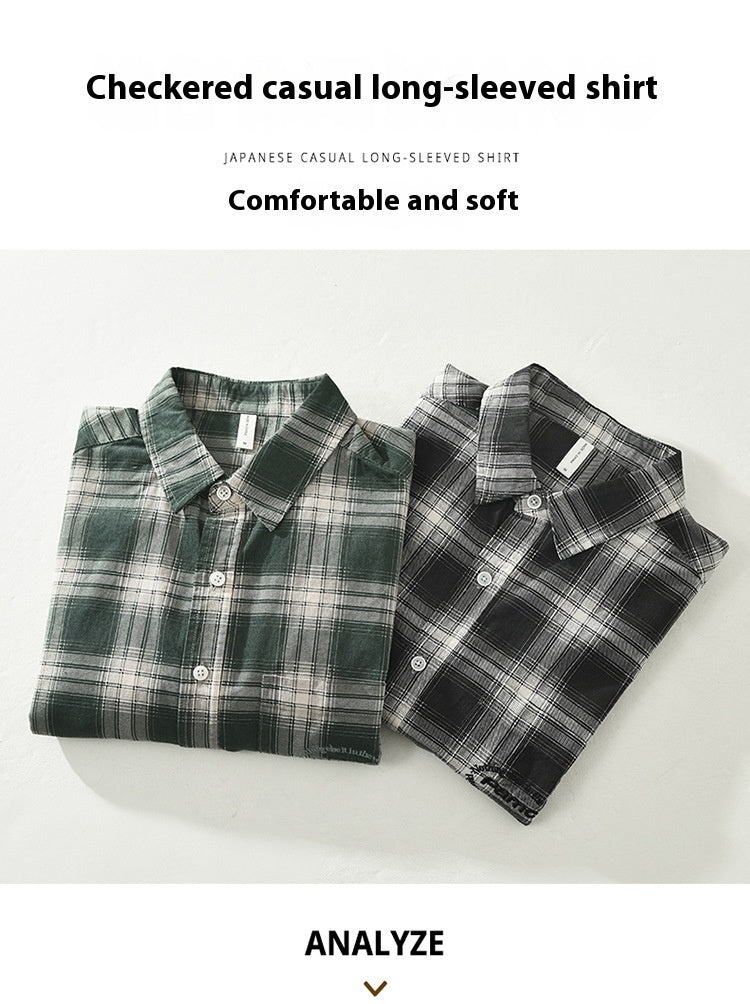 Artistic All-match Loose Comfortable Casual Plaid Long Sleeve Shirt