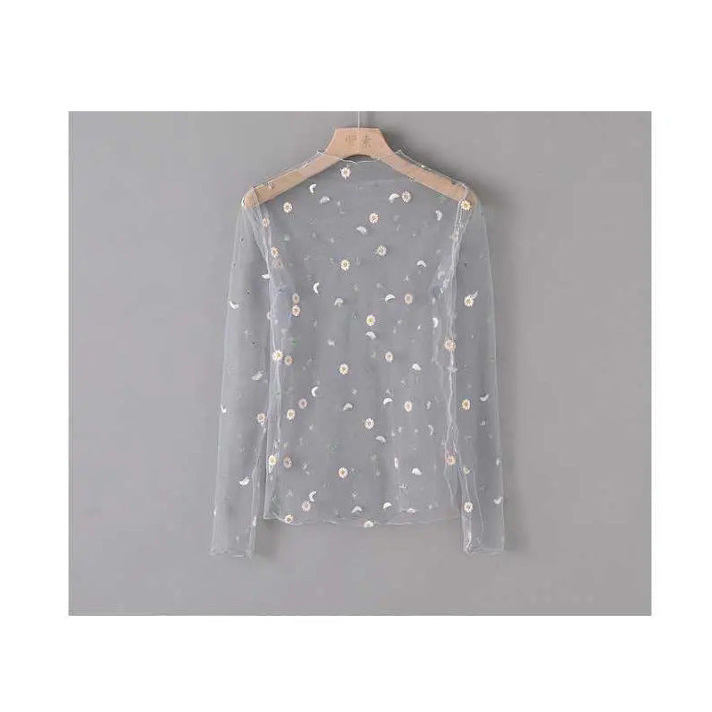 Long Sleeved Embroidered Women's Blouse