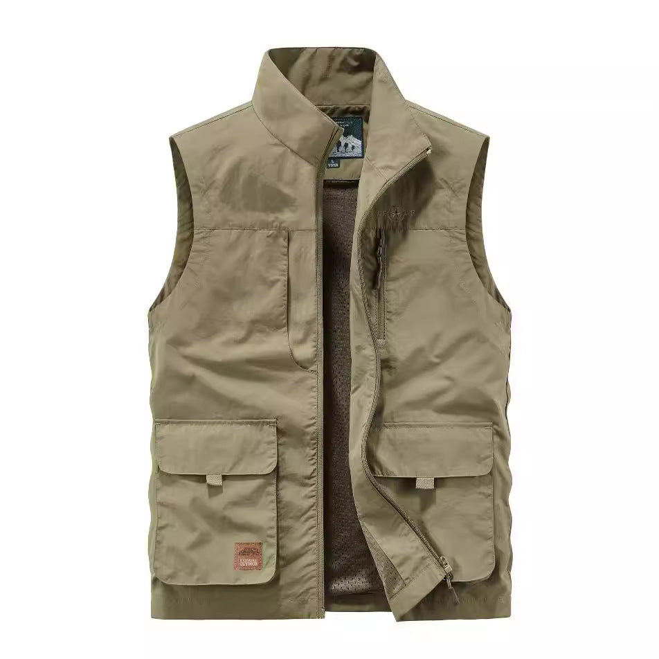 Outdoor Tourism Multi-pocket Work Pants Vest Jacket