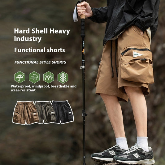 Three-proof Charging Shorts Travel Casual Multi-pocket Sports Mechanical Style Shorts