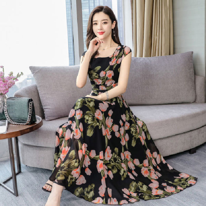 Fashionable Temperament Big Skirt Bohemian Long Dress