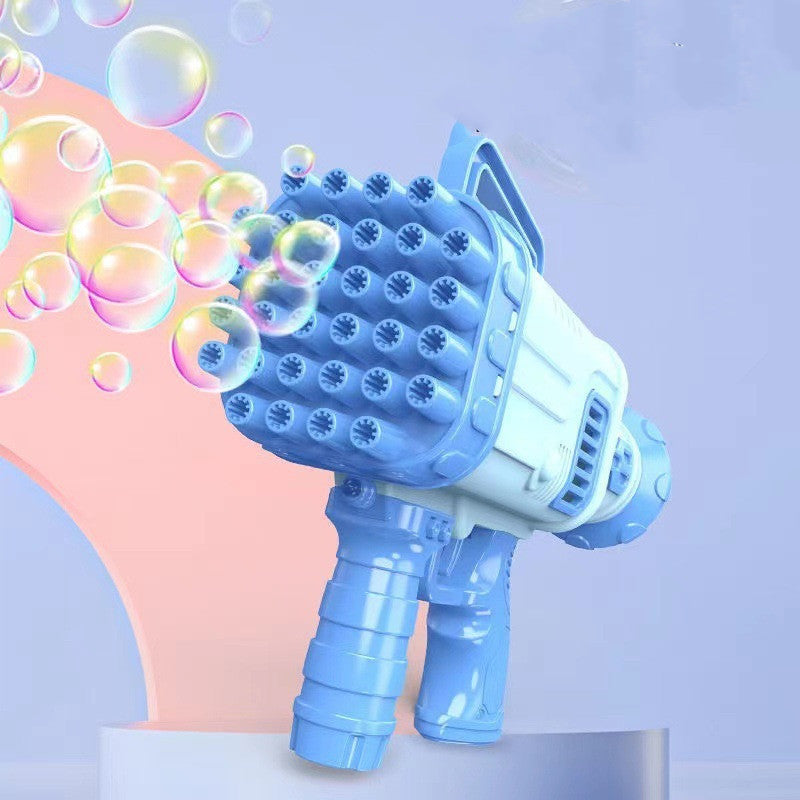 32 Holes Bazooka Bubble Machine Electric Children's Toy Gatling Bubble Gun Automatic Porous