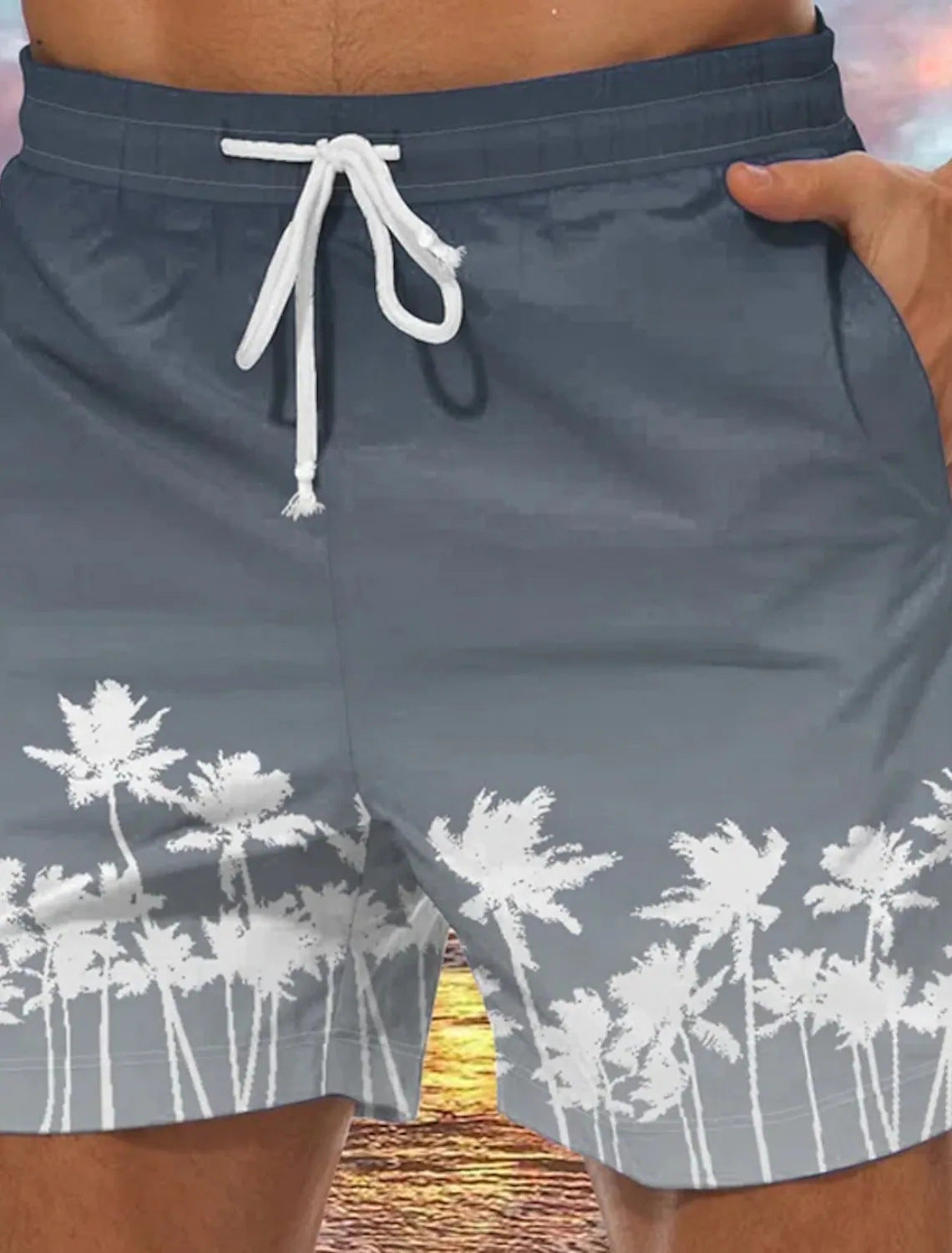 Men Swimming Beach 3D Printed Casual Holiday Bohemian Shorts