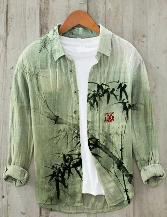 New Casual Printed Hawaiian Shirt Men