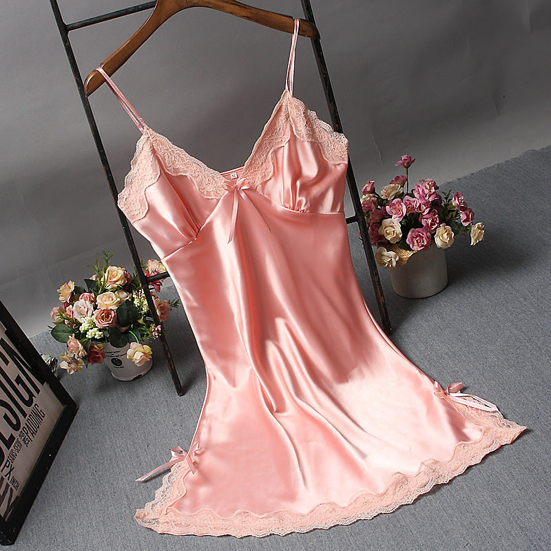 Lingerie Nighty Silk Dress Sleep Wear Nightdress Clothes