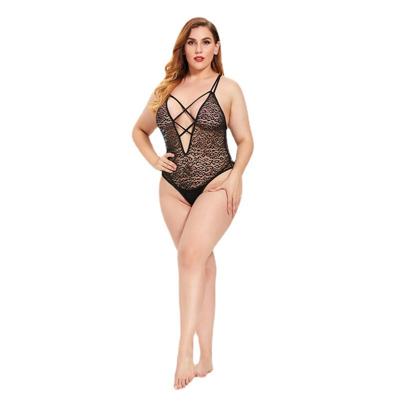 Lingerie Fat Woman Plus Size Lace Pajamas