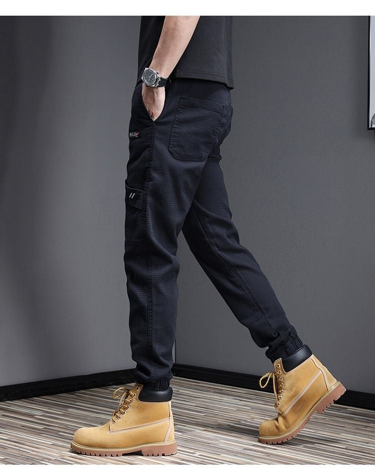 Men's Washed Stretch Casual Trousers