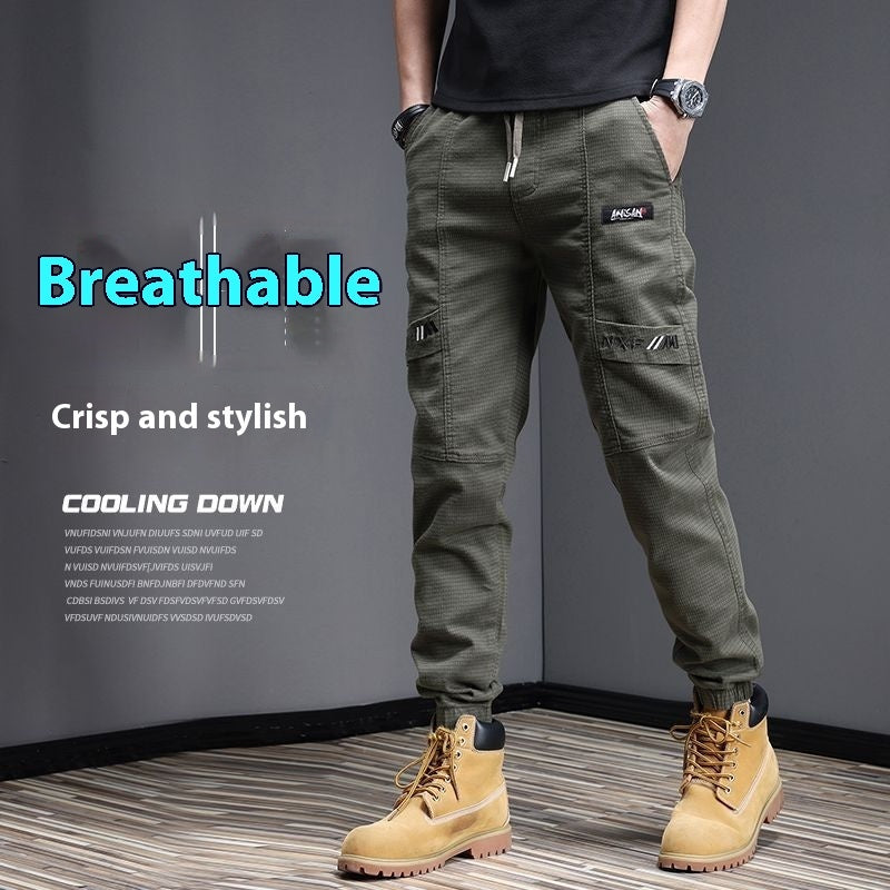 Men's Washed Stretch Casual Trousers